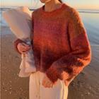 Loose-fit Round-neck Gradient Sweater