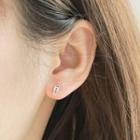 925 Sterling Silver Safety Pin Stud Earring Silver - One Size