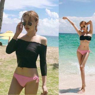 Set: Strapless Bikini + Off-shoulder Top