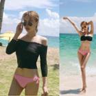 Set: Strapless Bikini + Off-shoulder Top