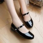 Patent Beaded Mary Jane Shoes
