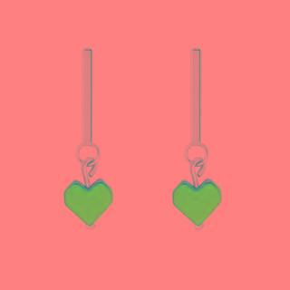 925 Sterling Silver Heart Drop Earring 1 Pair - As Shown In Figure - One Size