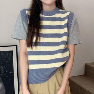 Striped Knit Tank Top Vest