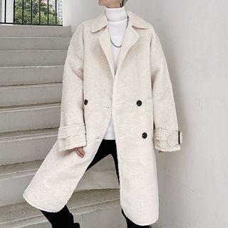 Plain Fleece Tie-waist Jacket