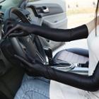 Faux Leather Long Gloves