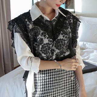 Tie-detail Laced Vest