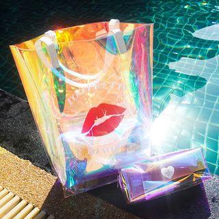 Valfre - Printed Hologram Tote As Shown In Figure - One Size