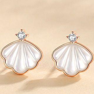 Shell Rhinestone Sterling Silver Earring / Bracelet / Necklace