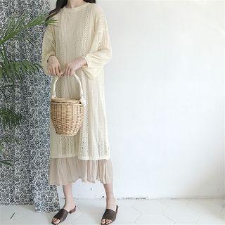 Plain Loose-fit Knit Dress