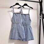 Washed Denim Jumper Dress / Romper