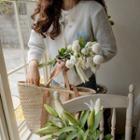 Floral Embroidered Cardigan Ivory - One Size