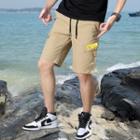 Lettering Print Cargo Shorts