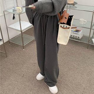 Plain Sweatpants Pants - Gray - One Size