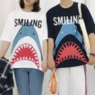 Couple Matching Shark Print Short-sleeve T-shirt