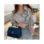 Asymmetric Paisley Rayon Shirt