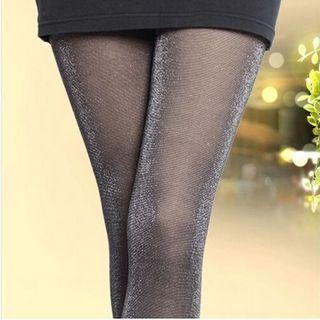 Glittered Tights Black - One Size