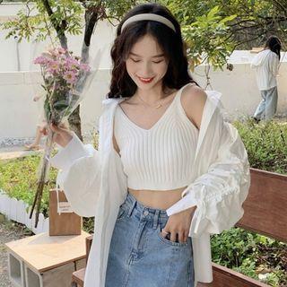 Knit Tank Top / Shirt Jacket