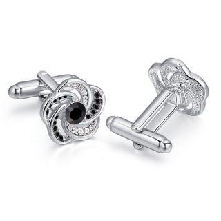 Crystal Flower Cufflink