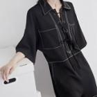 Stitched Cross Strap-front Playsuit