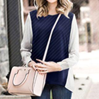 Mock Two Piece Blouse