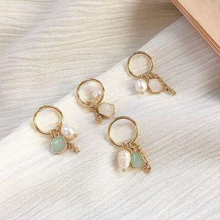Faux-pearl Chain Earrings