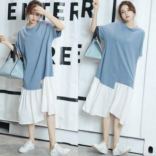 Plain Short Sleeved Maxi Dress