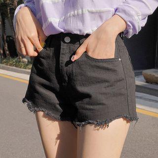 Fringed Scallop-hem Shorts