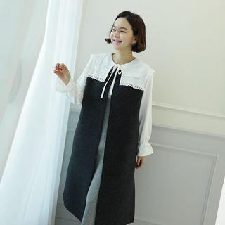 Pile Lined Long Open Vest