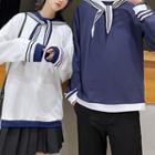 Couple Matching Sailor Collar Sweatshirt