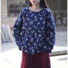 Floral Padded Long-sleeve Top