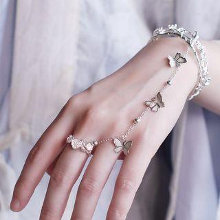 Alloy Bangle With Ring