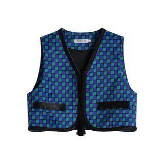 Checker Print Vest