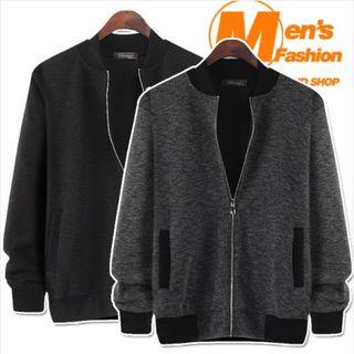 Zip-up Ribbed Baseball Jacket