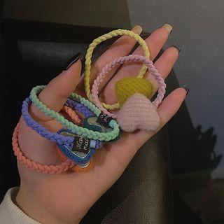 Flannel Heart Hair Clip / Hair Tie