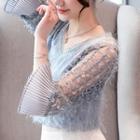 V-neck Bow Sleeve Top