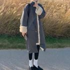 Fleece Panel Coat Gray - One Size