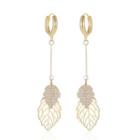 Leaf Earring 1 Pair - Gold - One Size