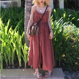 Spaghetti-strap Tie-back A-line Dress
