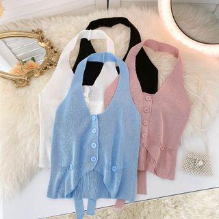 Halter Suspender Knit Tank Top