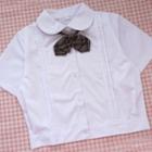 Short-sleeve Plain Shirt / Tie / Set