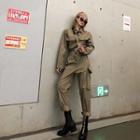 Cropped Belted Cargo Jumpsuit