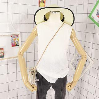 Letter Print Sleeveless T-shirt