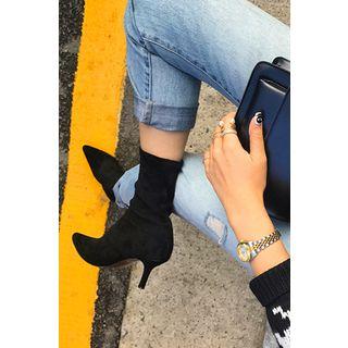 Faux-suede Booties