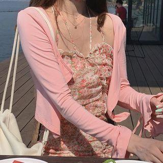 Bell-sleeve Lettuce Edge Cardigan