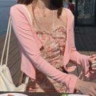 Bell-sleeve Lettuce Edge Cardigan