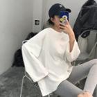 Plain Long-sleeve Oversize T-shirt / Pants