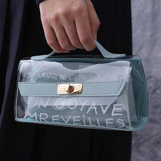 Transparent Lettering Makeup Pouch