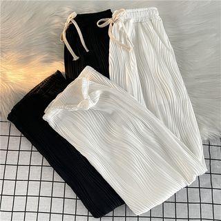 Plain Shirred Loose Fit Pants