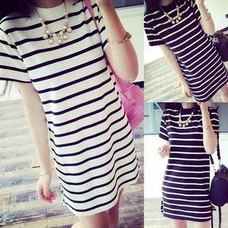 Short Sleeve Stripe Dress