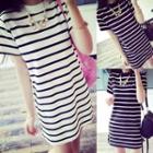 Short Sleeve Stripe Dress